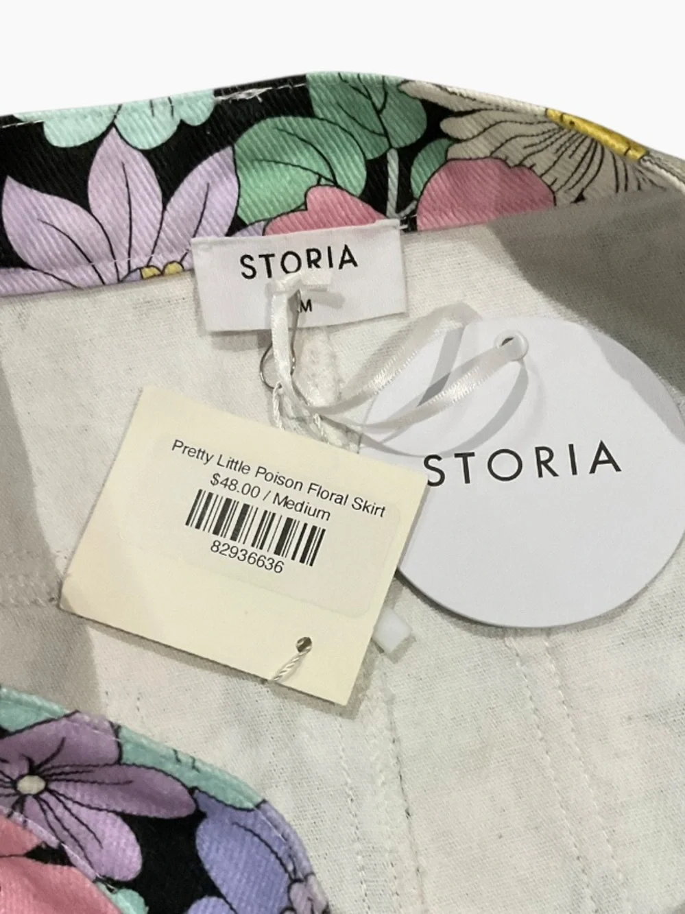 Storia Retro Daisy Floral Print Mini Skirt Pretty Little Poison Medium